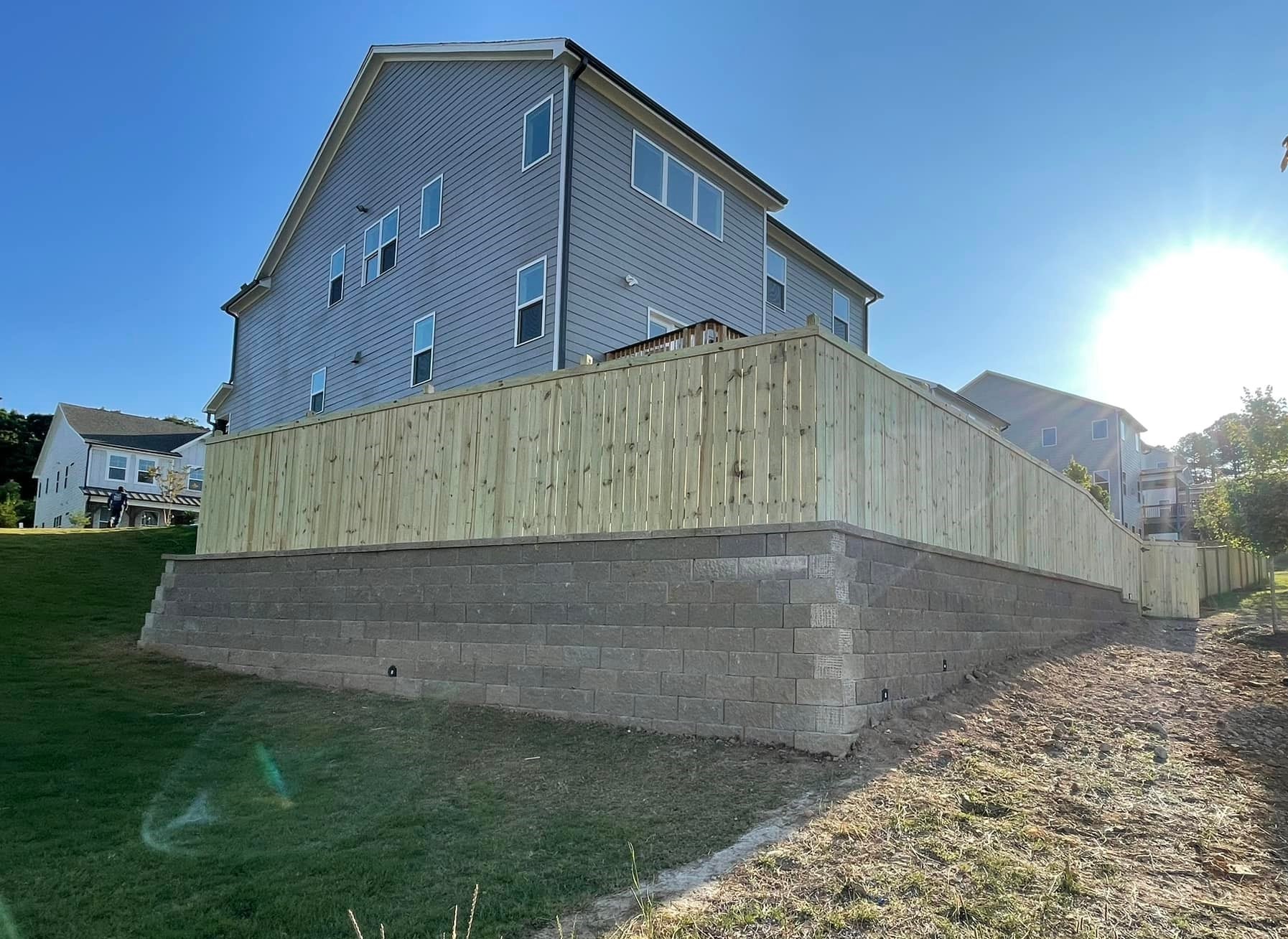 Fencing and landscape installation by Timberstone Landscape serving Georgia