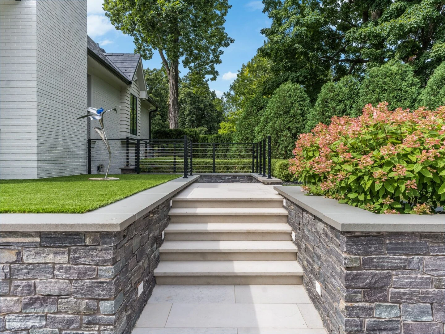 Techo-Bloc paver installation completed by Timberstone Landscape across Northeast Atlanta Georgia