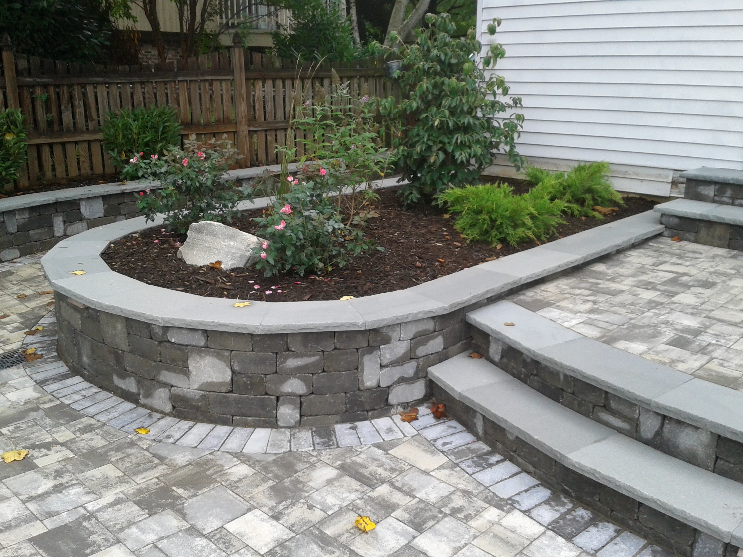 Paver patio installation by Timberstone Landscape in Suwanee, GA