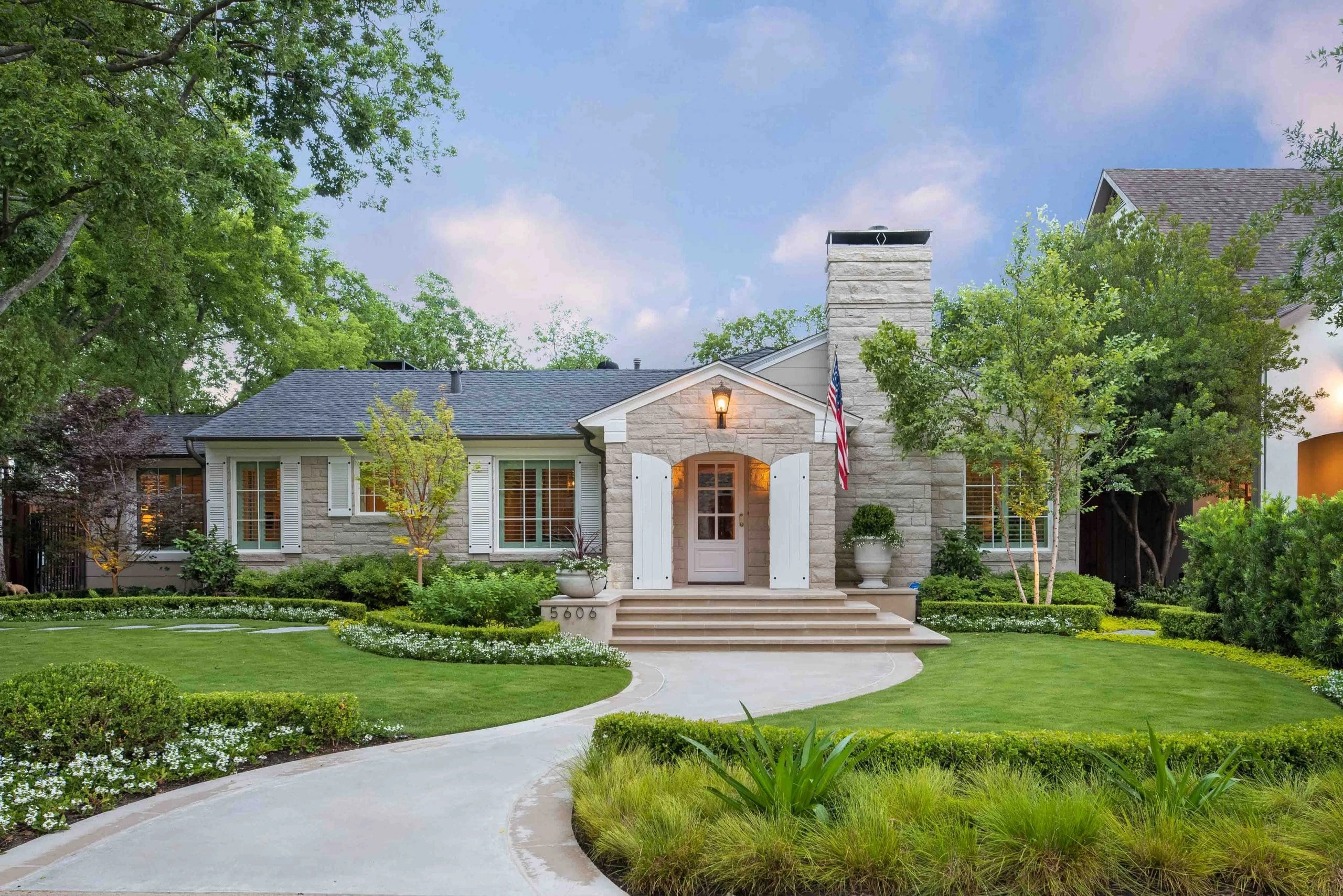 Beautifully landscaped Georgia property with seasonal planting plan by Timberstone Landscape