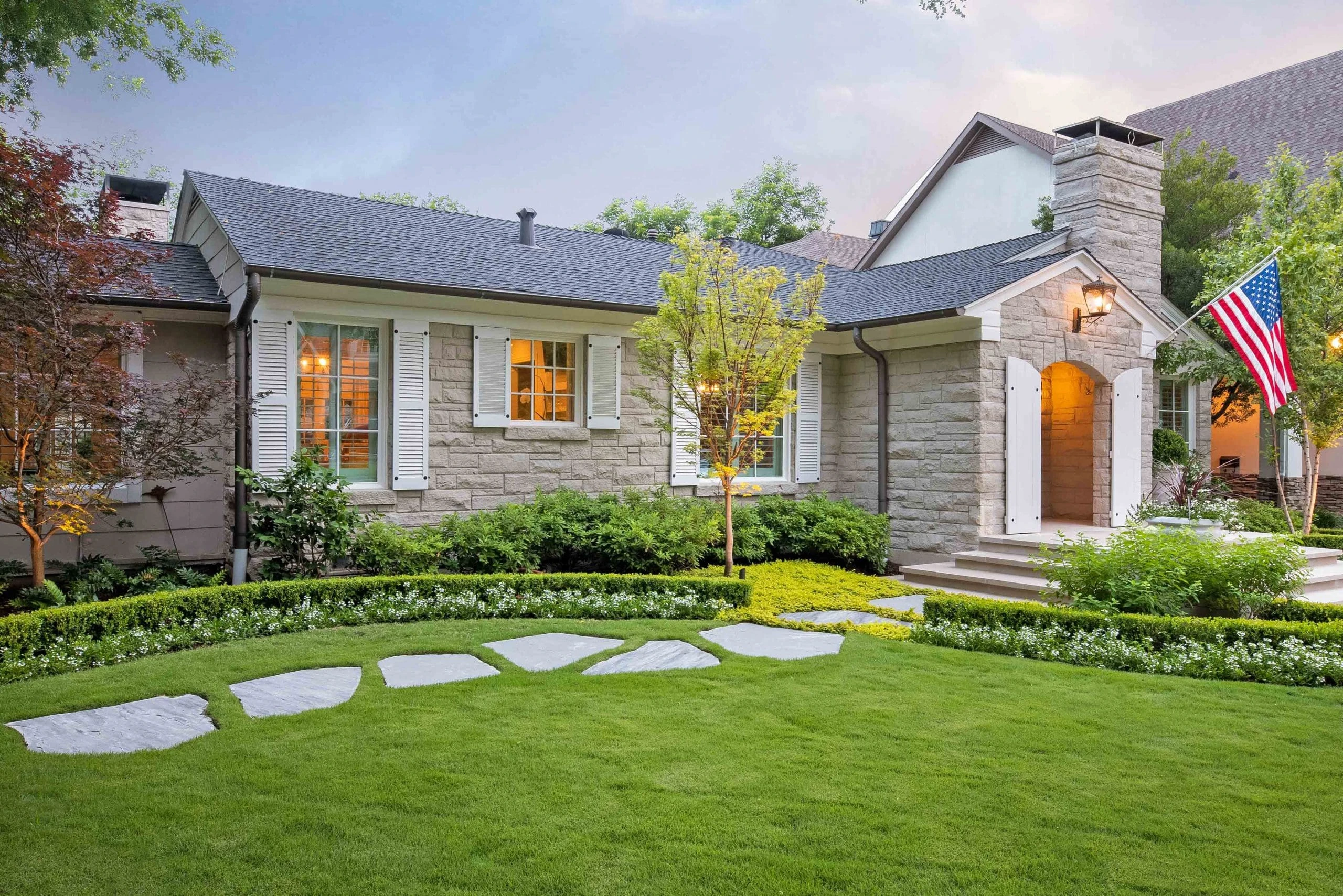 Completed patio system with integrated drainage in Canton Georgia
