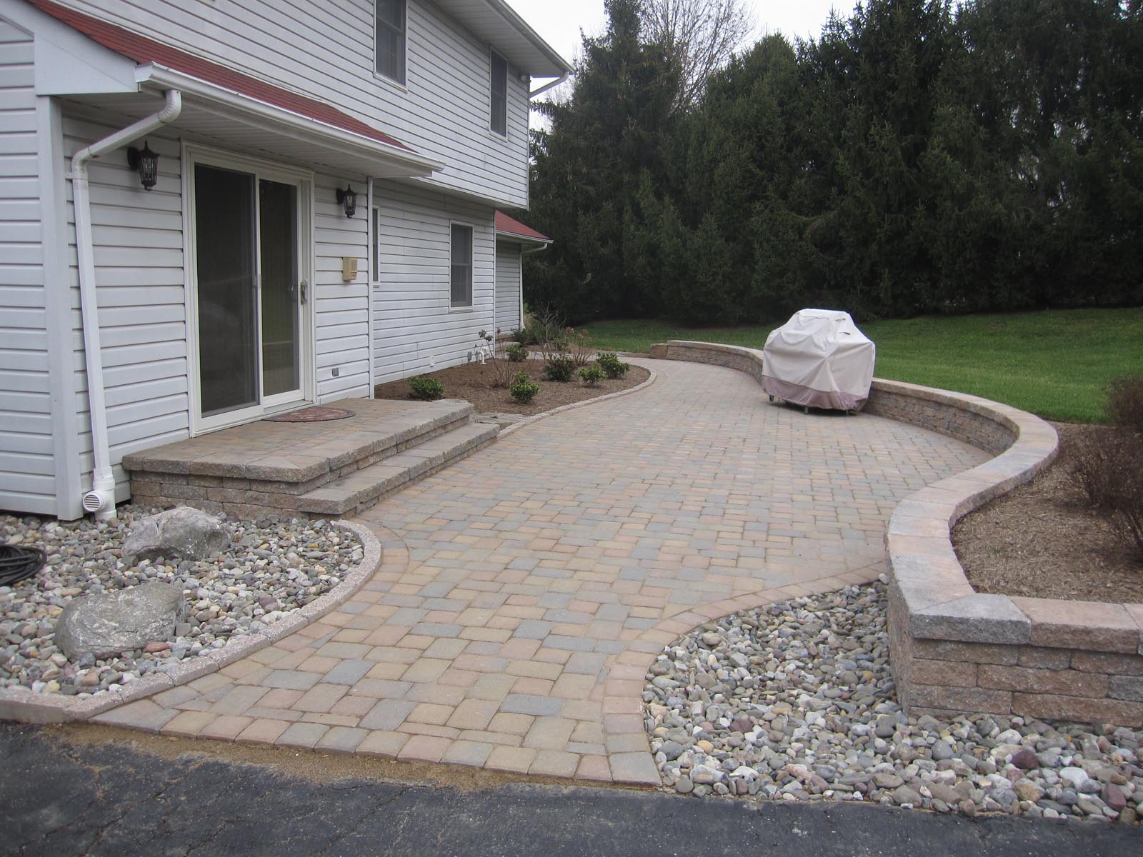 Hardscaping installation that adds property value by Timberstone Landscape in Georgia