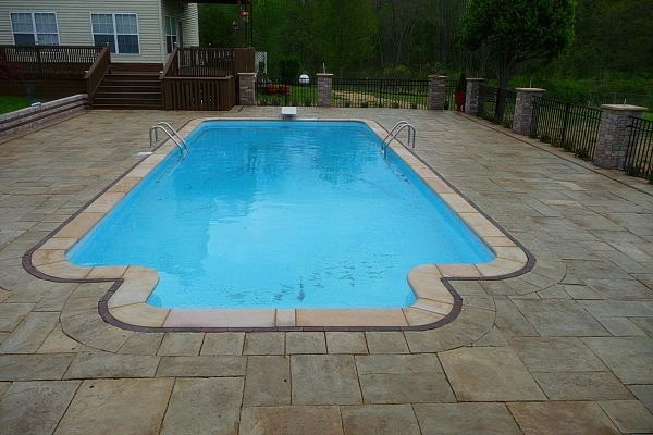 Completed pool deck project by Timberstone Landscape serving Johns Creek and Fulton County