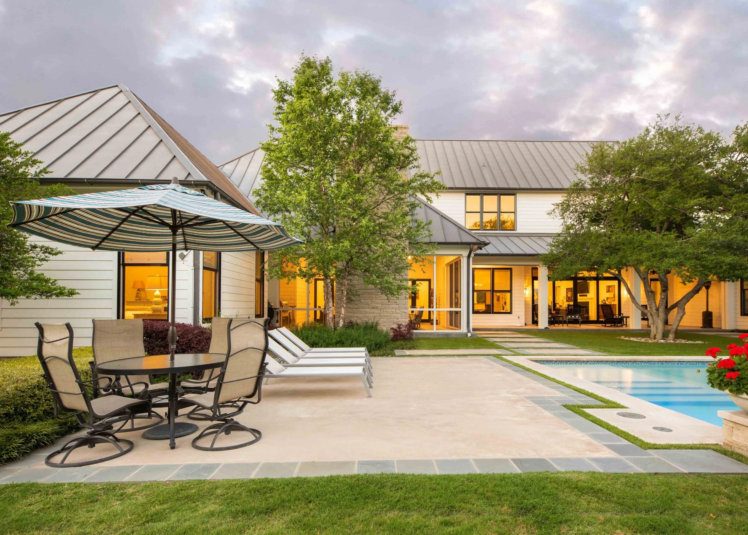 Travertine pool deck by Timberstone Landscape in Gwinnett County Georgia